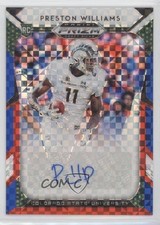 2019 Panini Prizm Draft Picks Red White & Blue 48/99 Preston Williams Auto 0c2