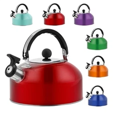 Stove-Top Kettle With Whistle 1.8L - All Hobs - Colour Options Stainless Steel 