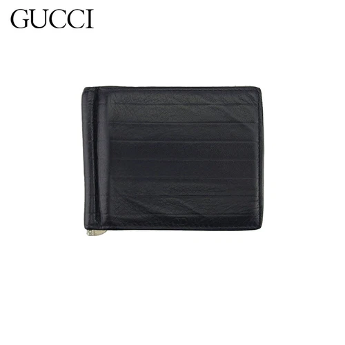 Dior Homme Porte Billets Bifold Type Pince à Monnaie Homme CD Mark Plissé Noir Rouge T22526