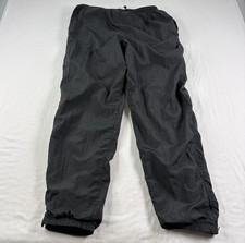 Vintage 90s Nike Track Pants Mens Large Black Jogger Tapered Lined Windbreaker