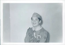 1967 David Dubs Boy Scout Young Man Medals Hat Vintage Image Original Photo