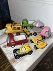 Lot of 7 Vintage Buddy L  Cars & Tonka Truck Mini Metal Cars Rusty Old Decor