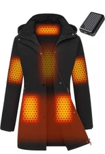Heated Jacket for Women with 12V Battery Pack Winter Outdoor Soft Shell Electric
