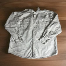 Vintage 80s Eddie Bauer Men’s XL Beige Chamois Heavy Flannel Shirt USA Made