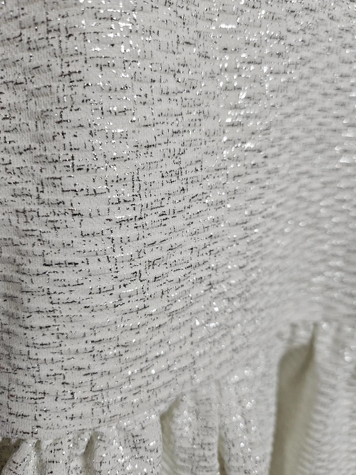 Vestido Formal Marmellata Ocasión Especial Niña Crema Plateado Sin Mangas Talla 12 Foto 4 de 4