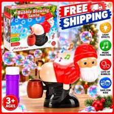 Bubble Blowing Santa - Fart Bubble Machine with Flashing Lights  Music Gift