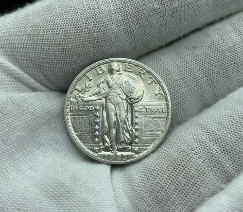 1923 Standing Liberty Quarter Almost Uncirculated AU+ Details Coin S33