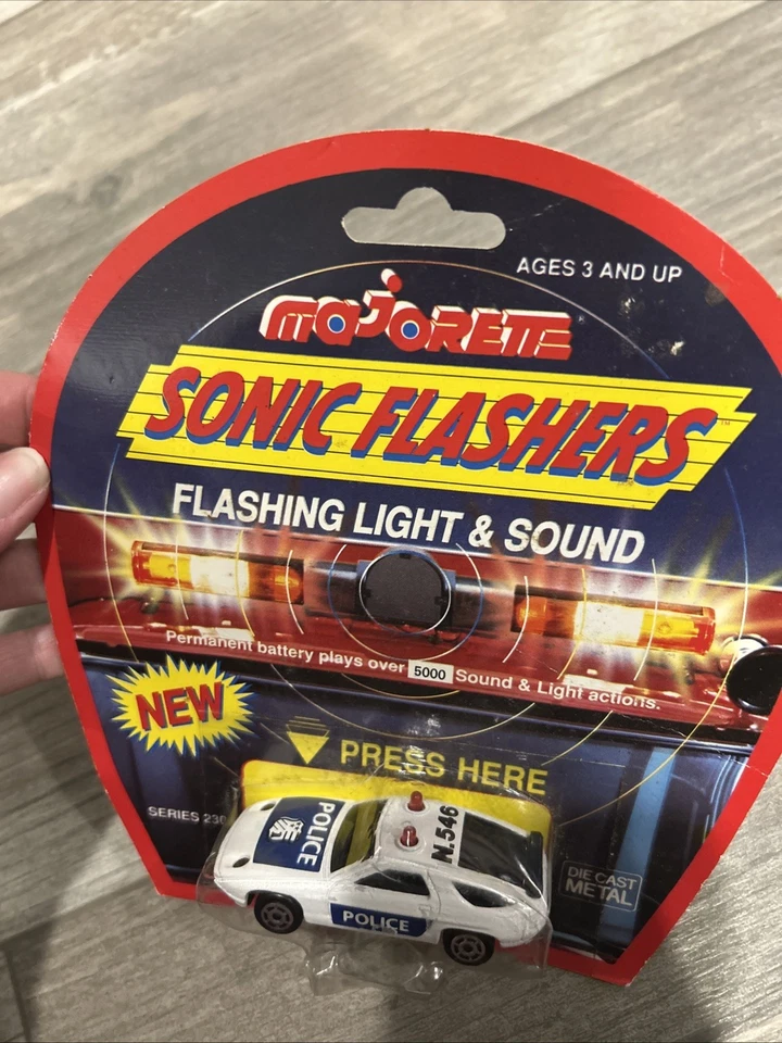 Majorette Sonic Flashers Series 2300 Highway Police Car New In Package Rare HTF - Image 4 of 4