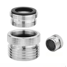 Faucet Adapter to Garden Hose Connector, 3/4" GHT Chrome Brass, 1 Pc