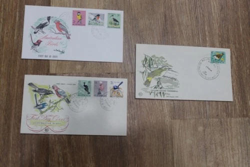 1964-1965 AUSTRALIAN BIRDS FDC COVERS X3