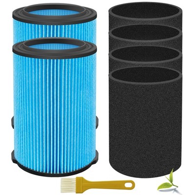 2 Pack VF5000 Vacuum with 4 foam sleeve For RIDGID Wet/Dry Vacuum Shop Vaccum.