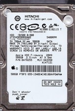HTS545050B9SA02 pn: 0A78255 mlc: DA3350 500GB APR-10 2.5" SATA Apple / HITACHI