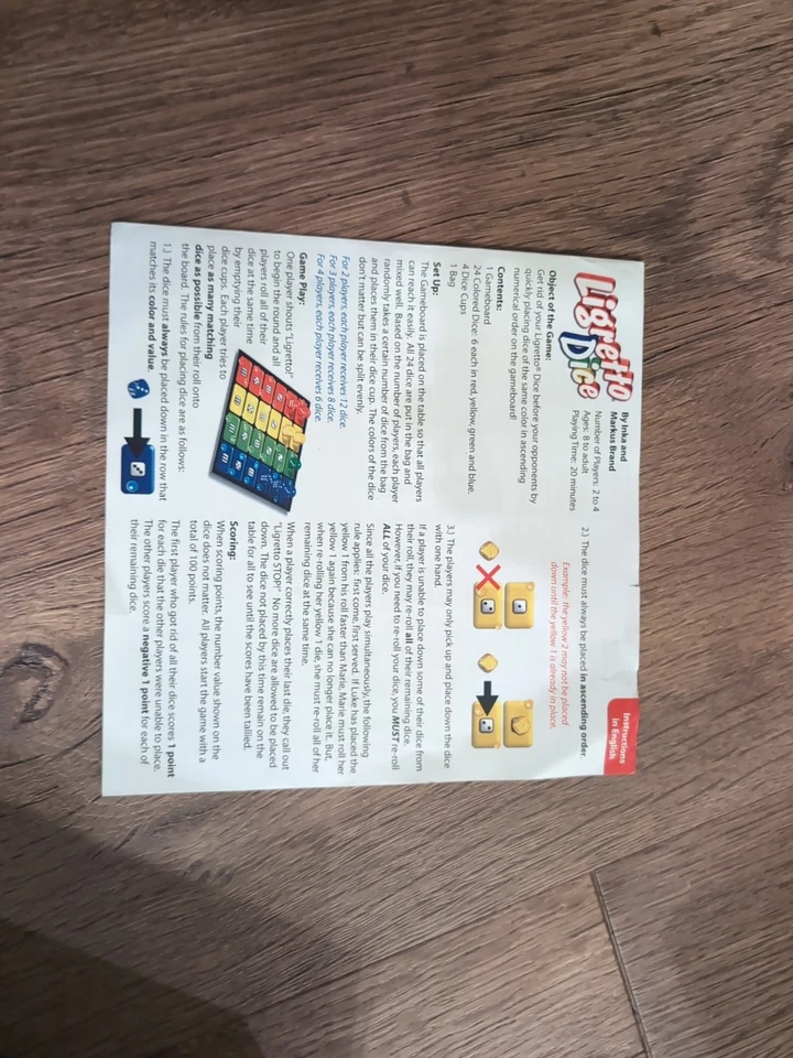 Juego de dados Ligretto juego completo sala de juegos entretenimiento Foto 4 de 4