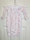 Edgehill Collectio 0-6 Mos Smocked Gown White Pink Baby Girls Floral 0 3 6