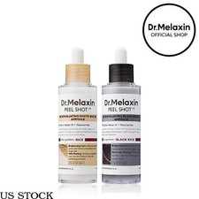 DUO-Dr.Melaxin 80ml White/Black Rice Peel Shot Glow Exfoliant Rice Ampoule