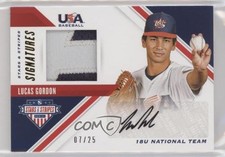 2020 USA Baseball Stars & Stripes Signatures Prime 7/25 Lucas Gordon Auto 03hd