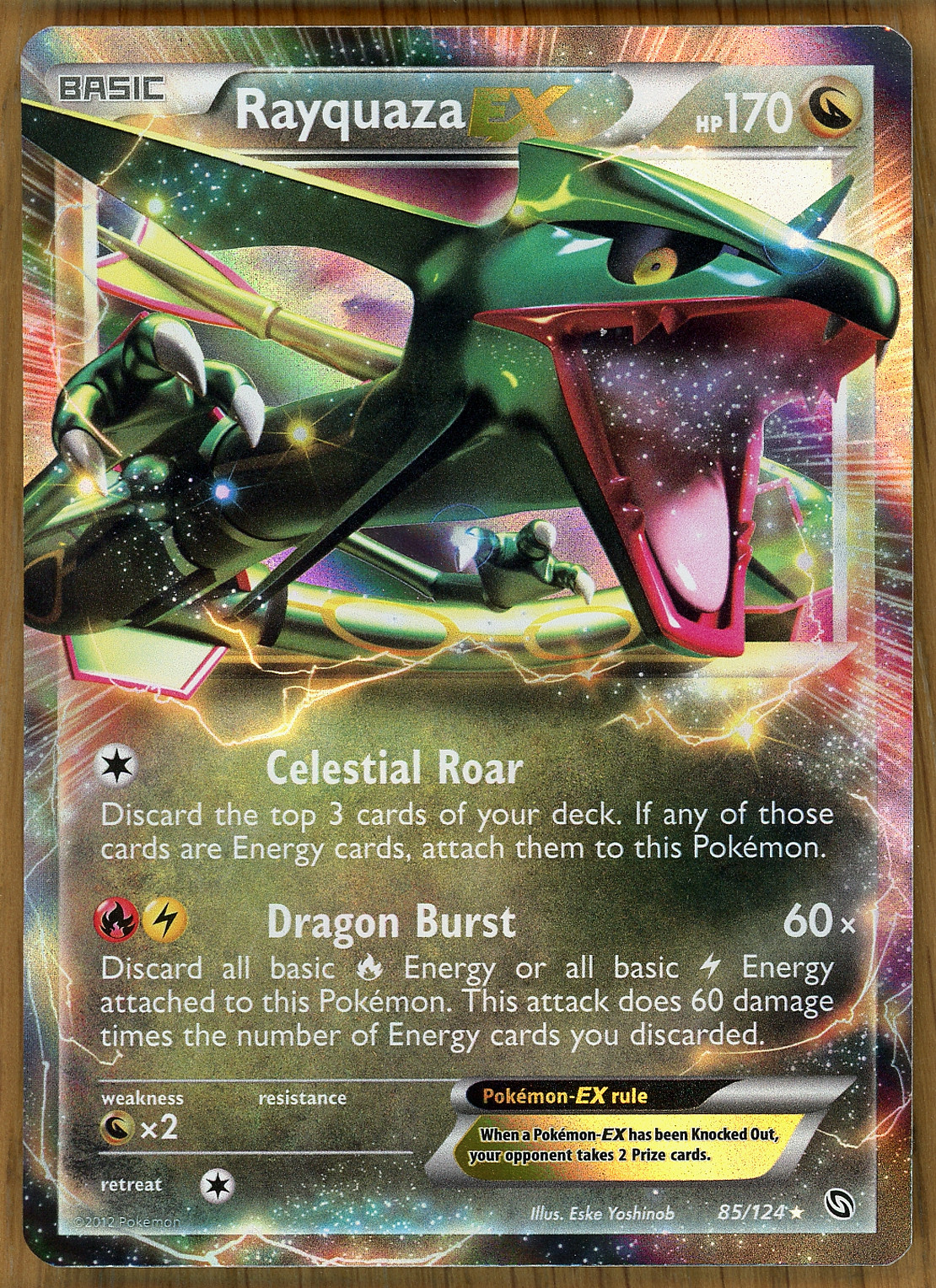 Rayquaza EX - 85/124 ~ Ultra Rare ~ B&W - Dragons Exalted ~ Near Mint!