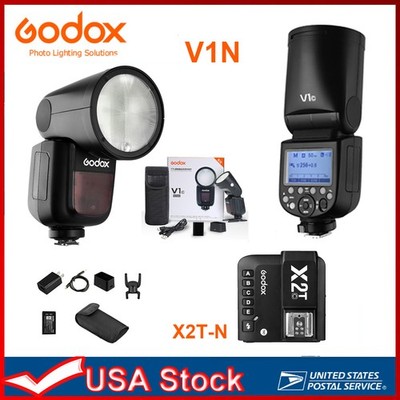 US Godox V1-N 2.4G Wireless TTL Camera Flash ,X2T-N Trigger Set For Nikon