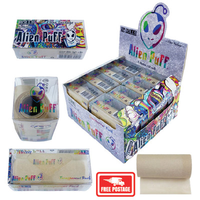 Alien Puffrollen, 5 m x 44 mm, transparente Packung, braunes Papier (VERSANDKOSTENFREI)