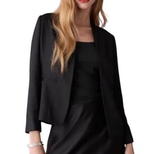J. Crew Going Out Blazer Black Size 6 Gramercy Twill BK027 EUC Lyocell Career