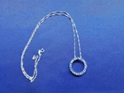 GRANDMA GRABE'S BEAUTIFUL VINTAGE 925 STERLING SILVER CZ RING 6G NECKLACE