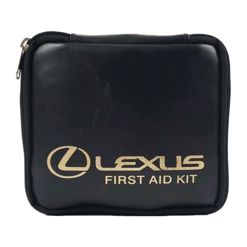 Lexus First Aid Kit OEM Black Zippered Emergency Medic Case For Trunk. Vintage