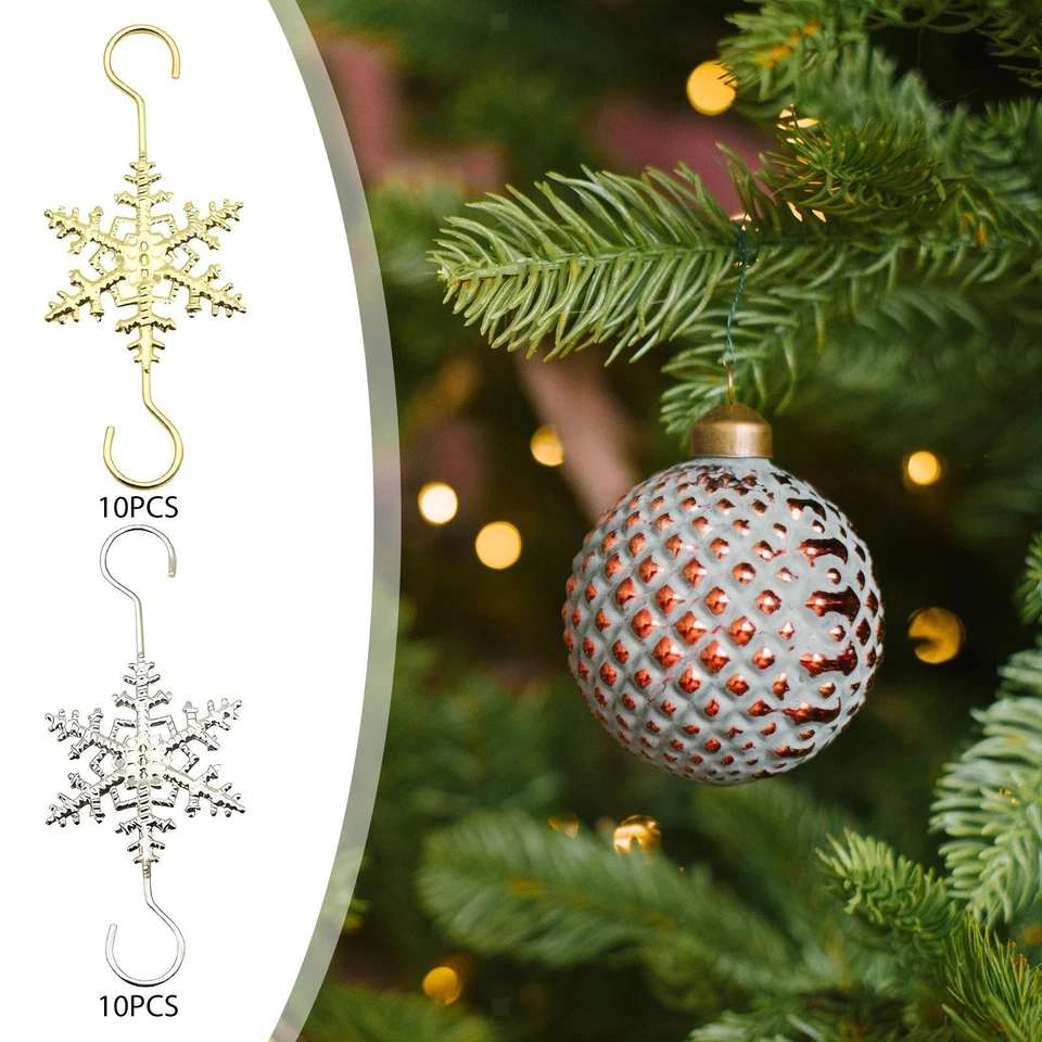 Lot de 10 crochets pour décorations de Noël, en forme de S, pour suspendre des - Photo 1/1