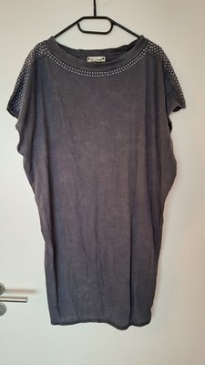 Replay Shirt Kleid Oversize Retro Grau Used Look Retro Old Scool L Nieten