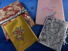 Lot 4 NEW covered Notebooks Flowers Parasols Tooled floral Journals gifts