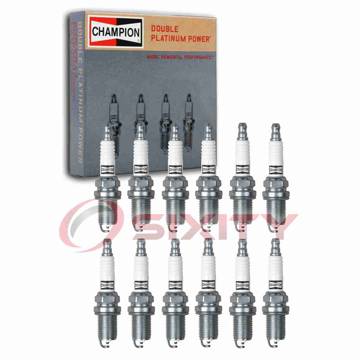 12 pc Champion Double Platinum Spark Plugs for 1998-2005 Mercedes-Benz hi