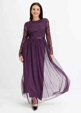 Freemans Purple Sequin Sparkle Overlay Maxi Dress   Plus Size UK 20  (fm174-13)