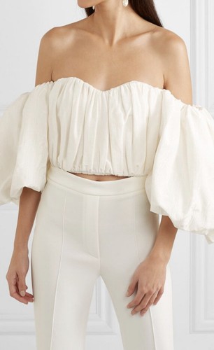 Ellery bustier Corset Balloon Sleeve Top AU 12 - Picture 8 of 10