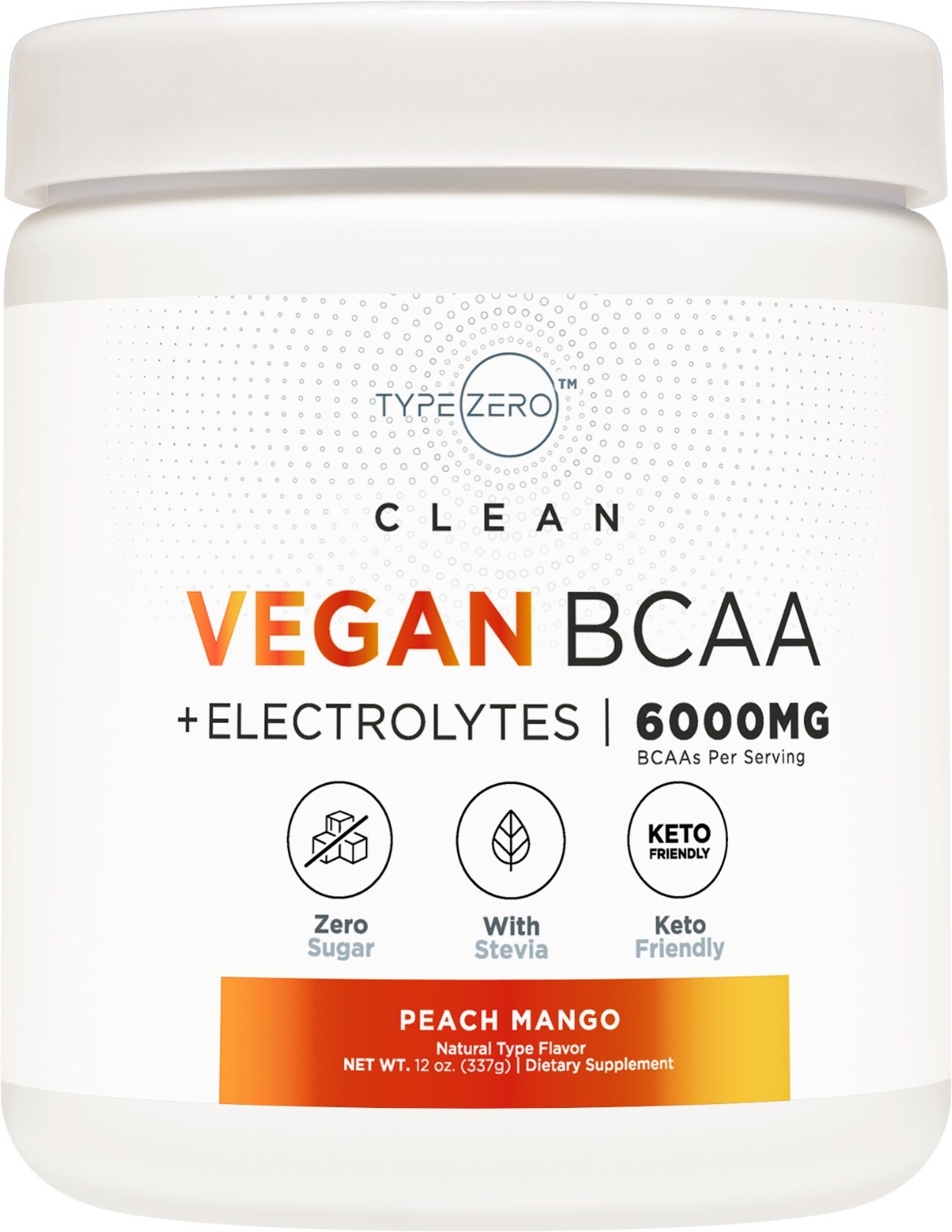 Порошковая добавка Type Zero Vegan BCAA персик и манго 12 унций 30 порций 6090₽