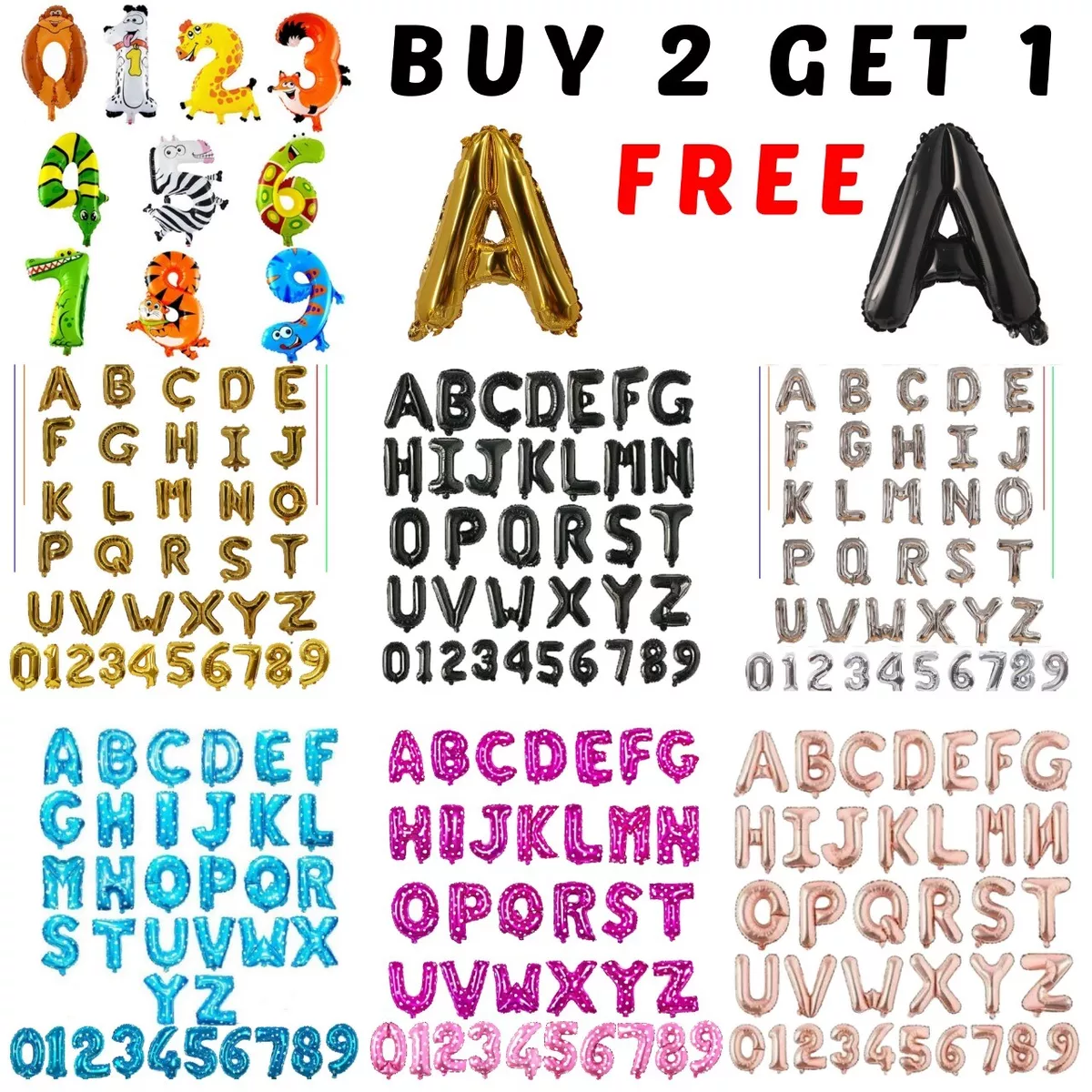 Letter and best sale number balloons