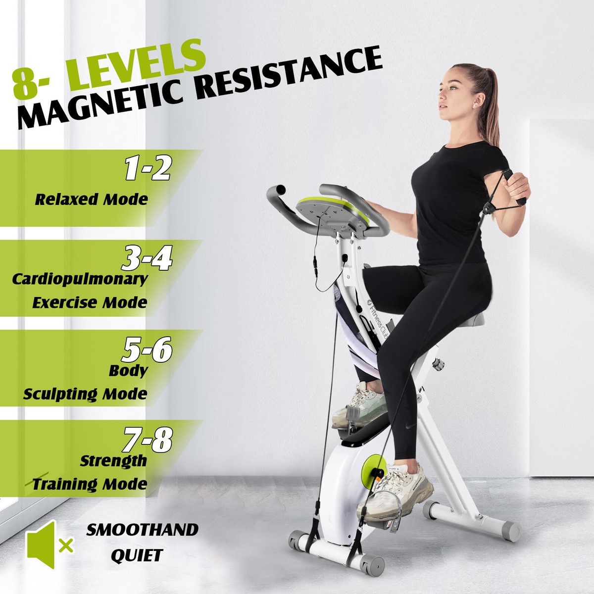 Folding Exercise Tecnovita Yf90 Indoor Cardio Folding Magnetic