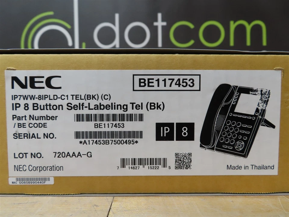 NEC SL2100 8 Button Self Labeling IP Telephone IP7WW-8IPLD-C1 TEL(BLK) BE117453 - Image 3 of 4