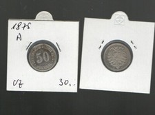 50 PF Sie wählen ab 1875  bis 1877   Silber      ab 5 auktionen portofrei
