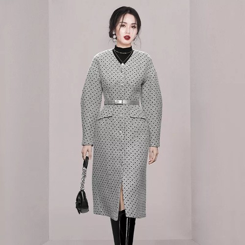 Trench Long Femme Avec Ceinture - Manteau Mi-genou Coupe-vent élégant - Transition Automne/hiver/printemps