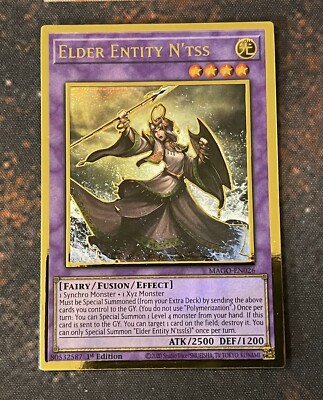 Yugioh x1 Elder Entity N'tss MAGO-EN026 Gold Ultra Rare 1st Edition LP