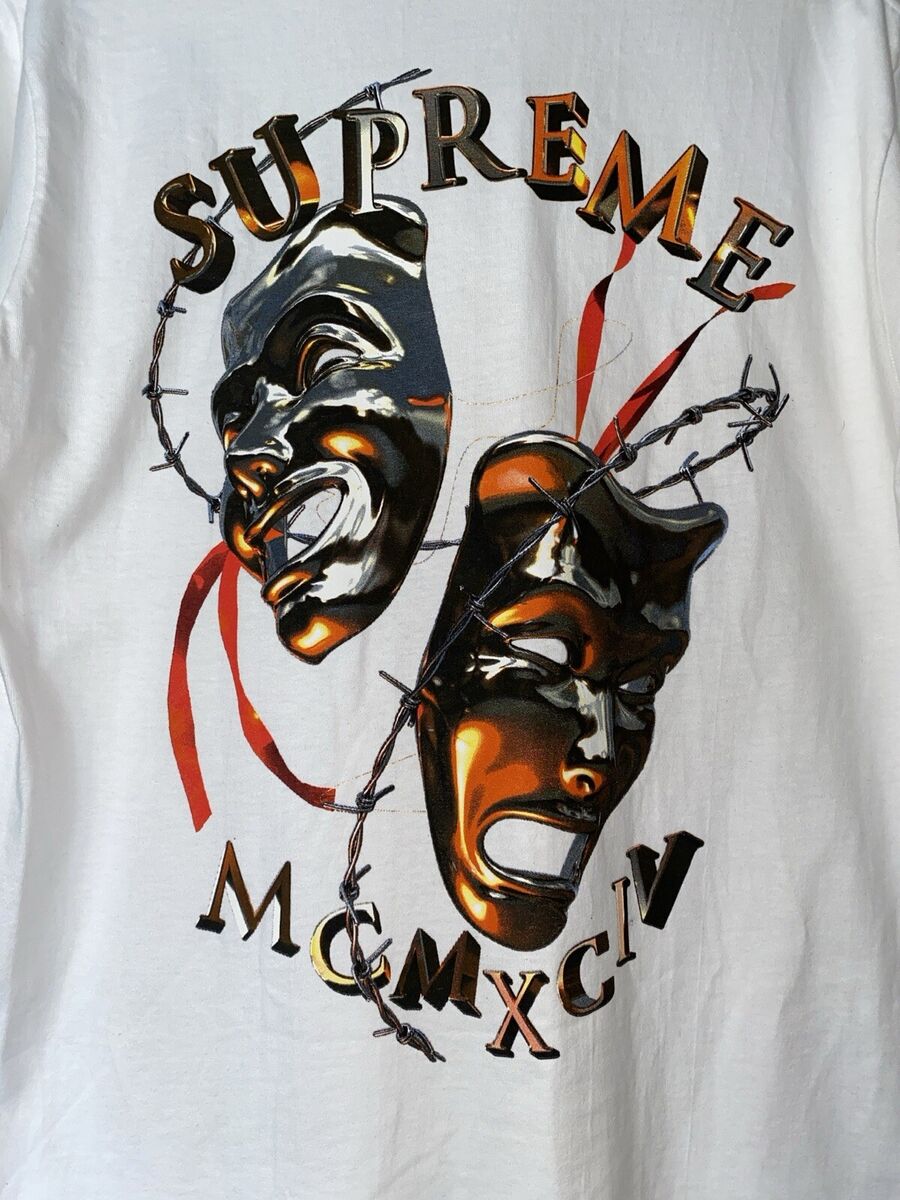 Supreme Cry Now Laugh Later Mask T Shirt White Size Medium Supreme Cry Now Laugh Later Mask T Shirt White Size Medium