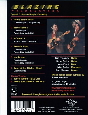 Danny Gatton, ☆Blazing Telecasters Tom Principato & Danny Gatton BLAZING TELECASTERS Complete