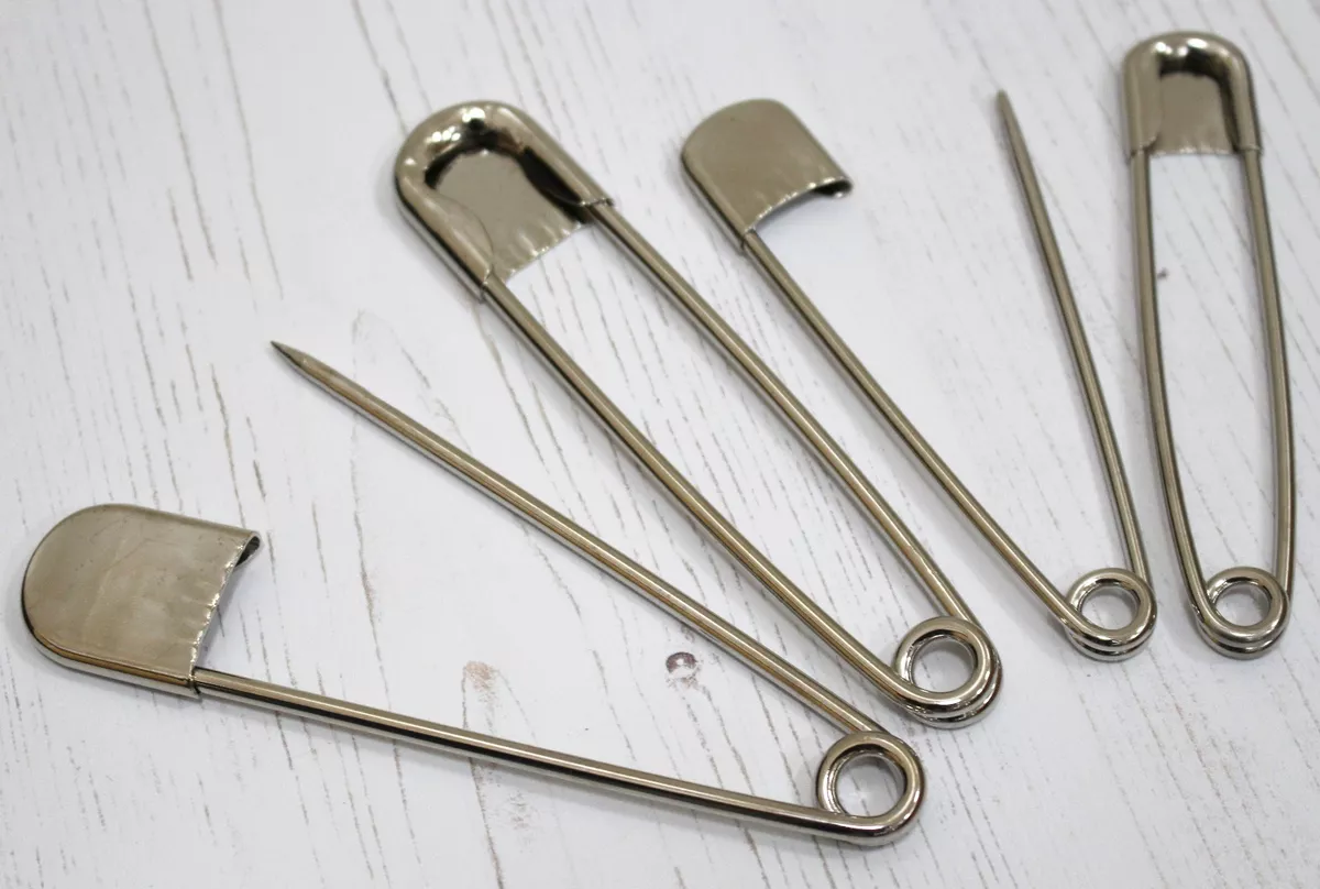 Extra Large Giant Jumbo Laundry Safety Pins 4 & 5 Inch 110mm & 128mm x2 Pins