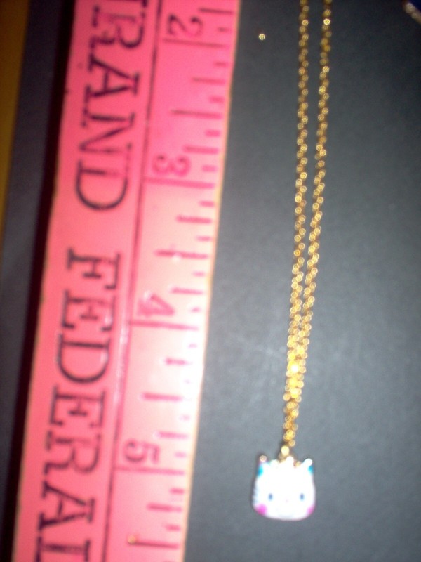 American girl doll size SET necklace w/matching bracelet kitty  #19