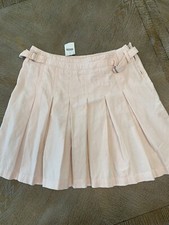 NWT J CREW Pleated Pink Corduroy Mini Skirt Sz 10 Waist 32 Length 18 Side Zip
