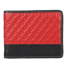 Designer Red Black Wallet Real Leather RFID Blocking Mans Wallet Gift Boxed 1170