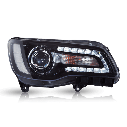 Pair LED Headlights For 2011-2023 Chrysler 300 Black Fit Halogen Version A Pair - Picture 2 of 19