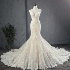 Luxury Tulle Mermaid Wedding Dresses with Court Train