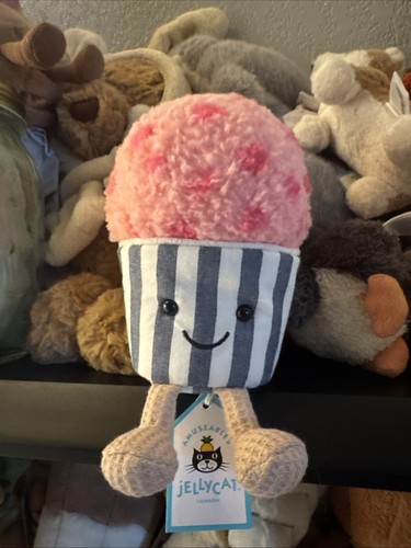 Jellycat AMUSEABLE GELATO Plush Food Toy FUN Stuffed Summer Frozen Ice Cream NWT