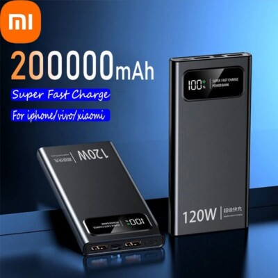 #ad Xiaomi Power Bank 200000mAh 120W Super Fast Charging Ultralarge Capacity $41.99