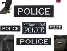 Metropolitan Police Logo Embroidered Patch Hook & Loop Iron - On UK Force Patch